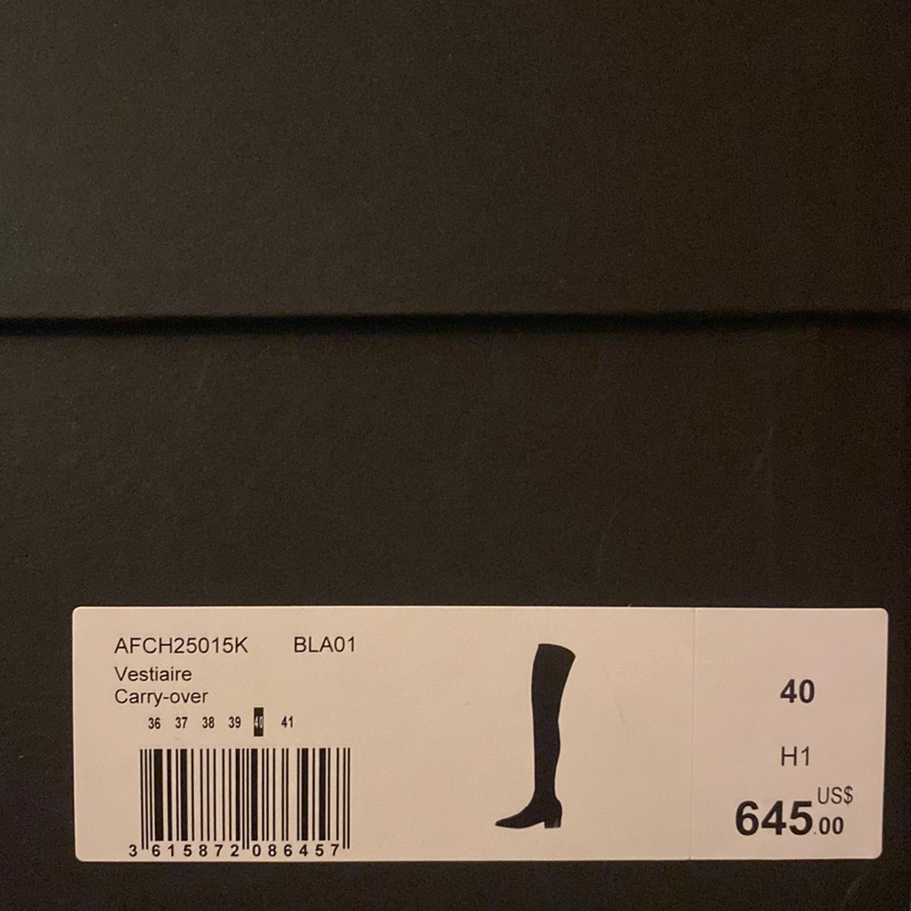 NWT The Kooples Over the knee thigh high suede leather black heeled tall boots - Picture 17 of 17